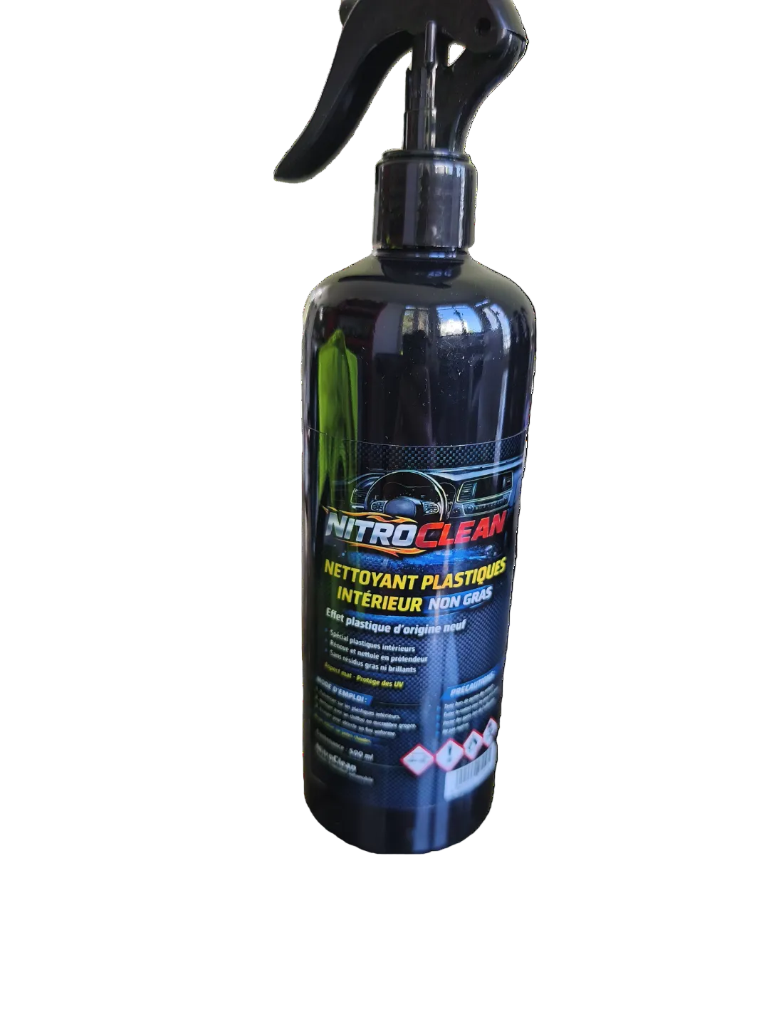 Nettoyant Plastiques Intérieur NitroClean 500ml – Effet Neuf, Finition Non Grasse
